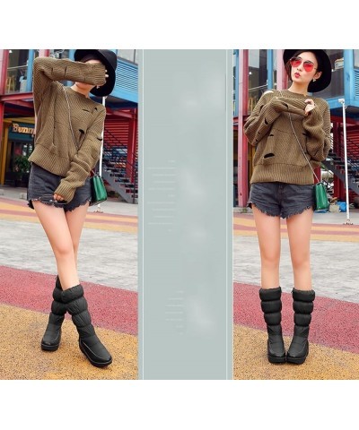 Women Snow Boots Platform Winter Boots Thick Plush Waterproof Non-Slip Boots Fashion Women Winter Shoes Warm Fur Knee High Bo...