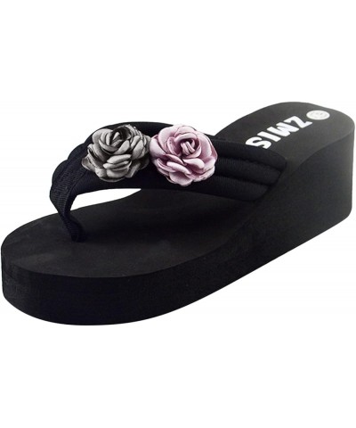 Women's Rhinestone Flat Sandals, Women Flip Flops with Clip Toe Ring Womens Sandals Flats Purple-c $16.69 Sandals