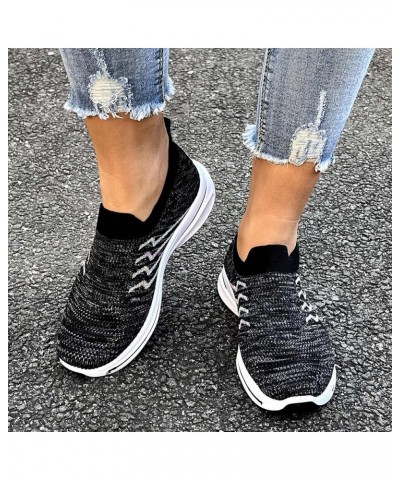 White Sneakers for Women Slip on Tennis Shoes Women Funny Gifts Sock Sneakers Womens Slip on Sneakers Black $16.58 Athletic S...