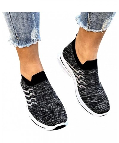 White Sneakers for Women Slip on Tennis Shoes Women Funny Gifts Sock Sneakers Womens Slip on Sneakers Black $16.58 Athletic S...