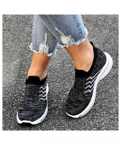 White Sneakers for Women Slip on Tennis Shoes Women Funny Gifts Sock Sneakers Womens Slip on Sneakers Black $16.58 Athletic S...