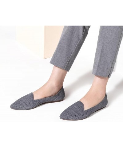 Women's Casual Loafer Flats Slip On Loafer Shoes Comfortable Knit Flat Shoes Classics Pointy Toe Loafer Flats,for Work,Travel...