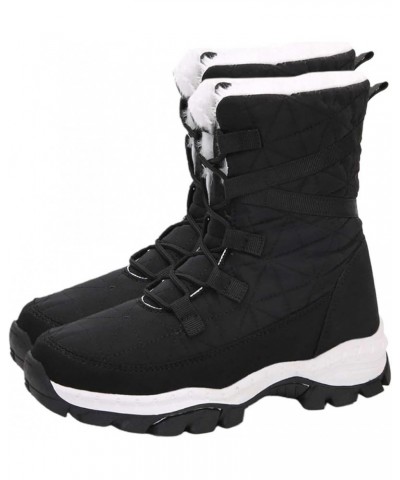 Women's Shoes Winter Women Casual Outdoor Thicken Warm Hiking Sports Snow Boots High-top Shoes Black $20.87 Boots