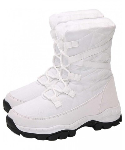 Women's Shoes Winter Women Casual Outdoor Thicken Warm Hiking Sports Snow Boots High-top Shoes Black $20.87 Boots