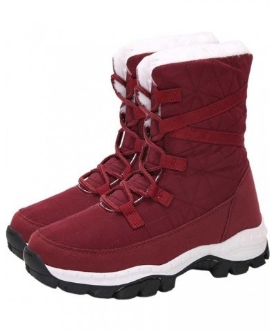 Women's Shoes Winter Women Casual Outdoor Thicken Warm Hiking Sports Snow Boots High-top Shoes Black $20.87 Boots