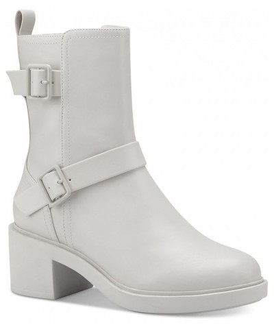 Womens Chantal Faux Leather Booties White $12.96 Boots