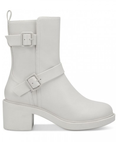 Womens Chantal Faux Leather Booties White $12.96 Boots