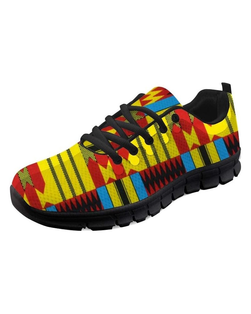 African Style Womens Adult Running Shoes Gym Fitness Trainers Hiking Walking Shoes Flat Fashion Sneakers Pattern-6 $25.00 Ath...