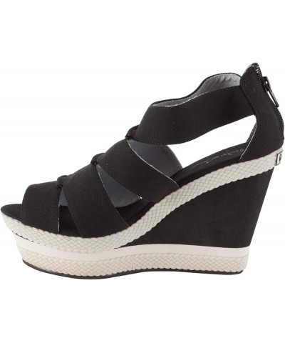 'Aedyn' Wedge Sandals Black $11.96 Sandals