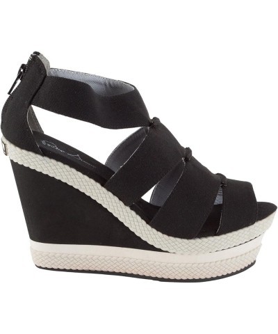 'Aedyn' Wedge Sandals Black $11.96 Sandals