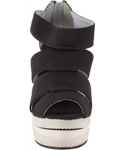 'Aedyn' Wedge Sandals Black $11.96 Sandals