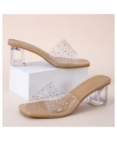 strap sandals for women, Women Sexy Fish Mouth High Heeled Sandals Wear Solid Color High Heeled Slippers Z 14-beige $13.36 Sa...