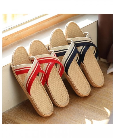 Warm Womens Slippers Size 11 Slippers For Womens Men Linen Shoes Women Summer Household Beach Slippers Sandals Floor Red➤➤202...