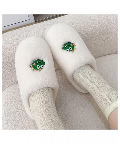 Women's Luxurious Indoor Footwear Wear Autumn And Winter Indoor Non Slip Thick Bottom Cute Cartoon Pattern Cotton White $11.0...