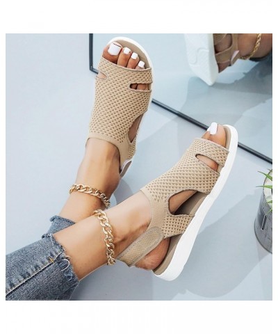 Flats Shoes for Women Low Chunky Heel Shoes Soft Insole Orthotic Sandals Braided Flats Casual Summer Dress Slides 172-ibzwp-9...