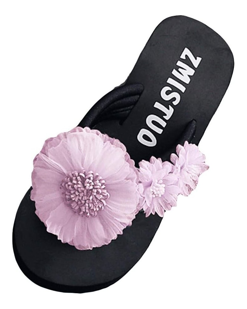 Flip Flop Women Dressy Indoor Sandals For Women Sandals Comfortable Black Slides For Women Dressy Flip Flops G-purple $19.37 ...