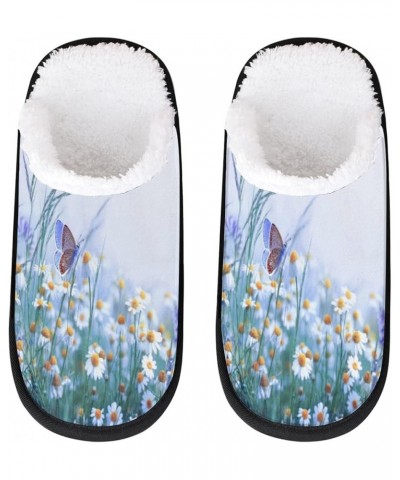 Summer Radiant Daisy Winter Spa Slippers for Women Men House Slippers Soft Memory Foam Slippers Non-Slip Indoor Outdoor Trave...