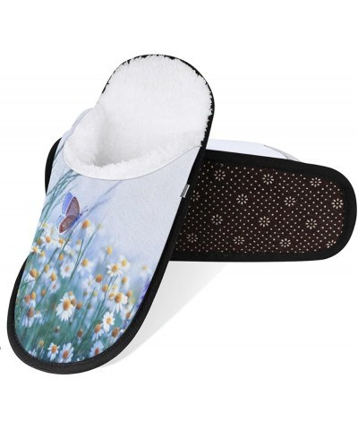 Summer Radiant Daisy Winter Spa Slippers for Women Men House Slippers Soft Memory Foam Slippers Non-Slip Indoor Outdoor Trave...