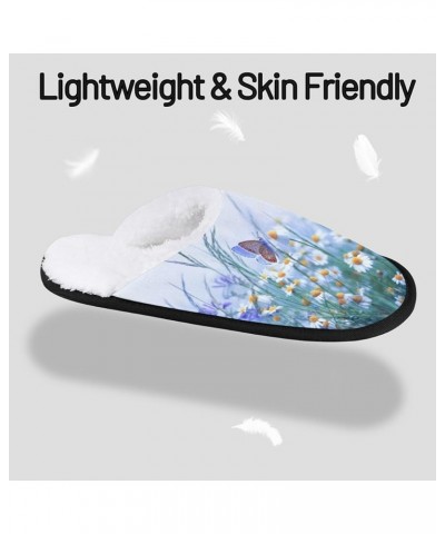 Summer Radiant Daisy Winter Spa Slippers for Women Men House Slippers Soft Memory Foam Slippers Non-Slip Indoor Outdoor Trave...