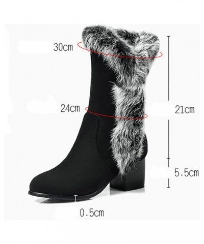 Women's Snow Boots Waterproof Lightweight Winter Snow Boots Women Size 8 Black Winter Boots 8.5 Women Mid Calf Winter Boots f...