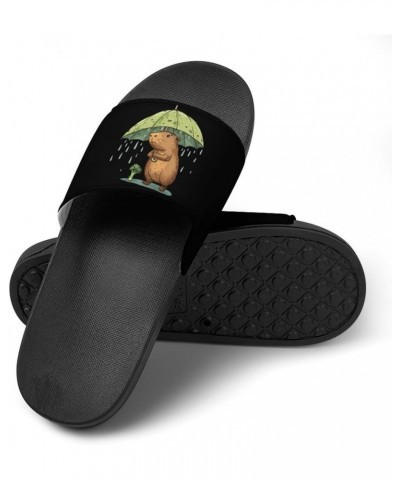 Cute Capybara Broccol Women's House Sandals Non Slide Bathroom Beach Slippers for Men 37 (235mm) $22.41 Sandals