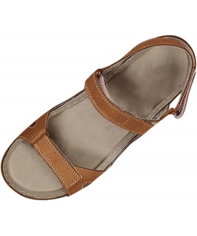 Women Arch Support Yoga Foam Flip Flops Peep Toe Sandals Crossbands Dressy Low Chunky Heel Shoes 75-lwvqg-brown3 $12.79 Fashi...