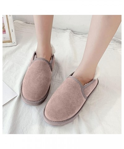 Couples Mens Womens Boots Slip On Winter Flat Splashing Plus Velvet Indoor Outdoor Warm Short Snow Warm Boots for Beige $20.3...