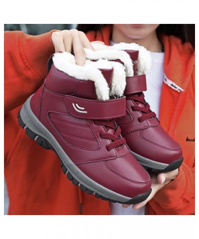 Womens Winter Boots Waterproof Wide Calf Winter Snow Boots for Women Size 12 Womens Winter Booties with Fur Women Boots Winte...