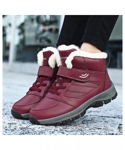 Womens Winter Boots Waterproof Wide Calf Winter Snow Boots for Women Size 12 Womens Winter Booties with Fur Women Boots Winte...