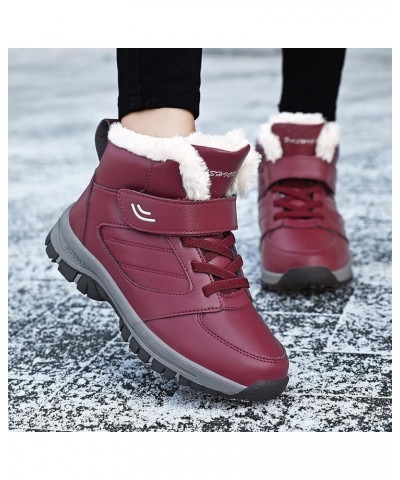 Womens Winter Boots Waterproof Wide Calf Winter Snow Boots for Women Size 12 Womens Winter Booties with Fur Women Boots Winte...