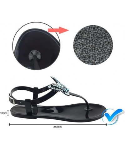 Fashion Casual Rhinestone Butterfly Thong Sandals: Ankle Strap Beach Sandals Comfy Breathable Flat Casual $12.03 Sandals