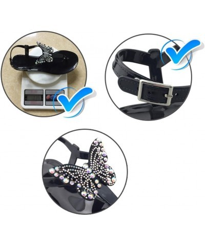 Fashion Casual Rhinestone Butterfly Thong Sandals: Ankle Strap Beach Sandals Comfy Breathable Flat Casual $12.03 Sandals