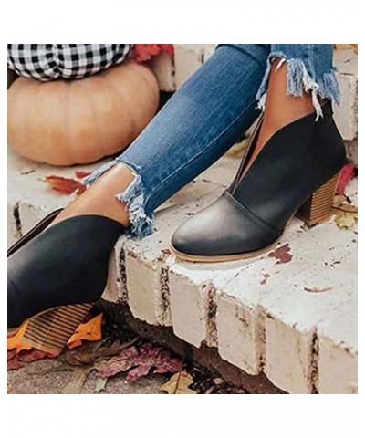 Womens Booties And Ankle Boots Leather Gray Dressy Booties Women Ankle Boots Women Platform Chelsea Boot Chunky Block High He...