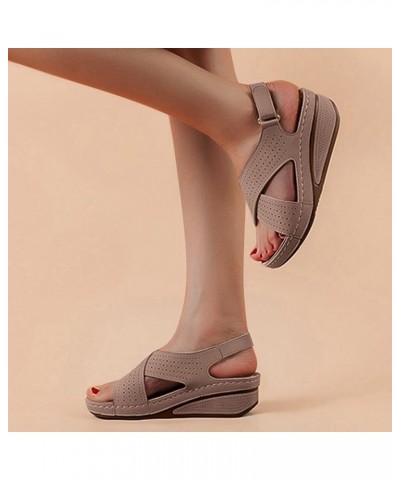 Slippers with Arch Support Walking Shoes Women Fashion Sneakers Comfort Wedge Platform Loafers Womens Hiking Sandals Heel San...