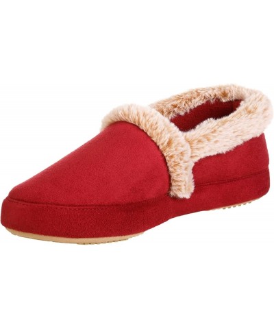 Women's Memory Foam Microsuede a Line Eco Comfort Recycled Slippers Chili $16.77 Slippers