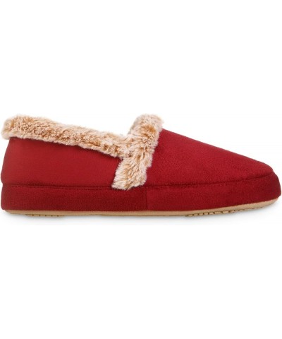 Women's Memory Foam Microsuede a Line Eco Comfort Recycled Slippers Chili $16.77 Slippers