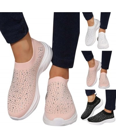 Slip On Sneakers for Women, Women Outdoor Mesh Mixed Color Sports Shoes Runing Breathable Shoes Sneakers Z 02-black $14.61 At...