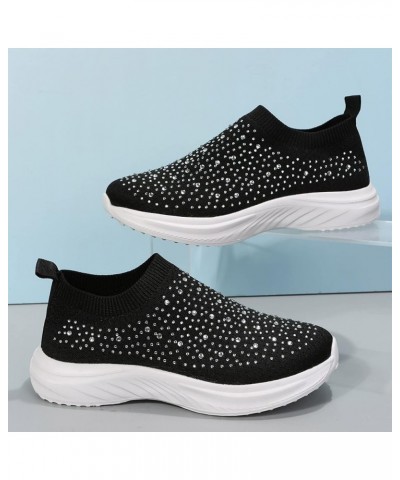 Slip On Sneakers for Women, Women Outdoor Mesh Mixed Color Sports Shoes Runing Breathable Shoes Sneakers Z 02-black $14.61 At...