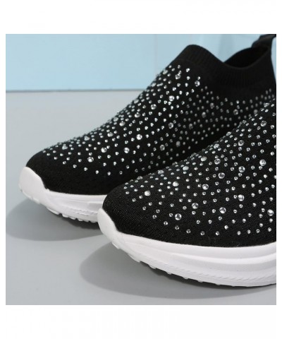 Slip On Sneakers for Women, Women Outdoor Mesh Mixed Color Sports Shoes Runing Breathable Shoes Sneakers Z 02-black $14.61 At...