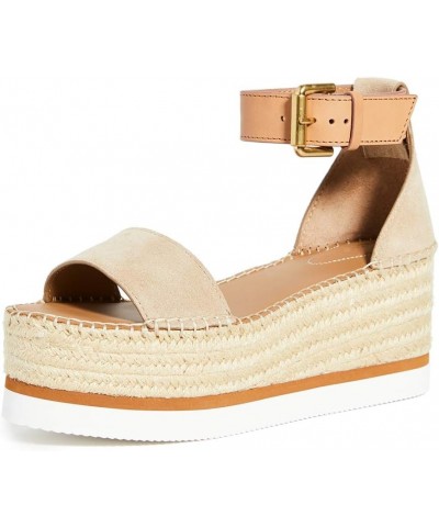 Women's Glyn Flatform Espadrilles Natural/Beige $58.05 Sandals