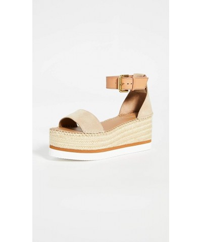 Women's Glyn Flatform Espadrilles Natural/Beige $58.05 Sandals