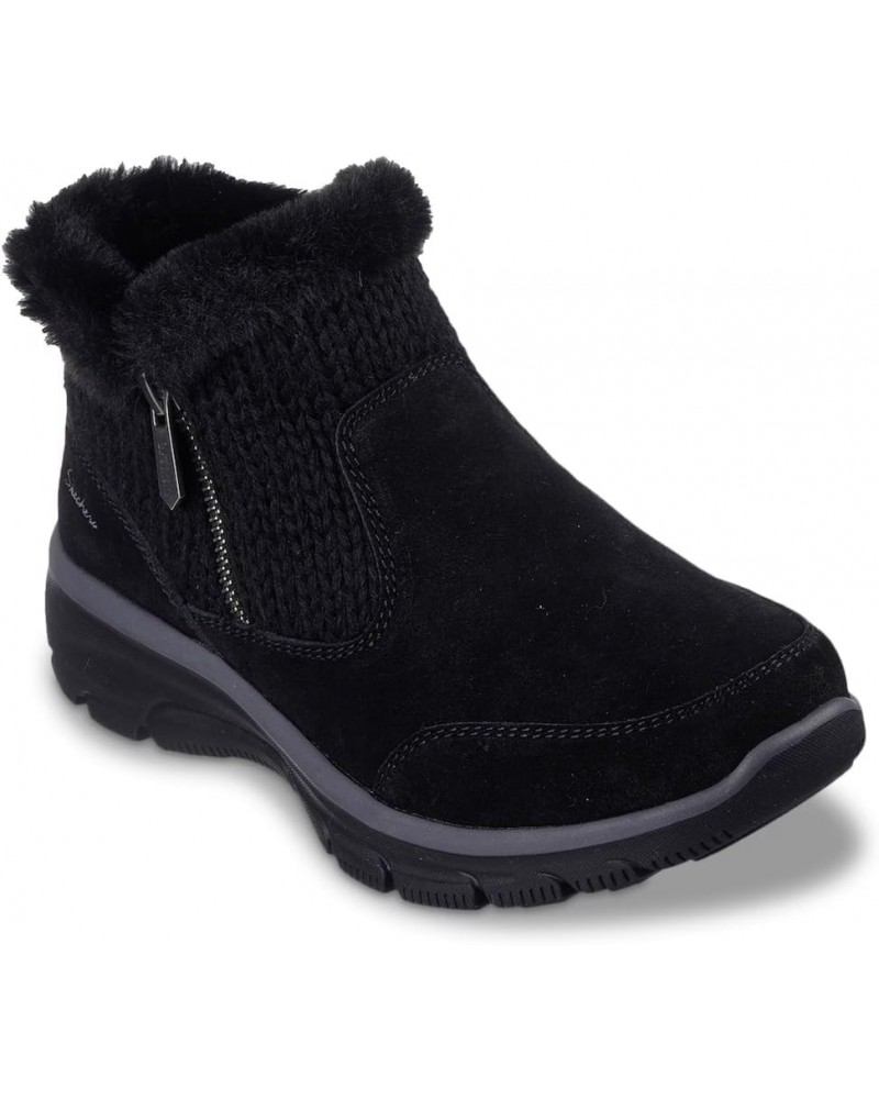 Women's Easy Going-Warmhearted Ankle Boot Black/Black $30.87 Boots