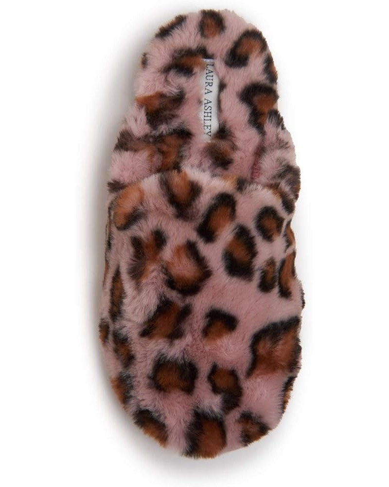 Ladies All Over Plush W/Memory Foam Slippers Pink Print $9.51 Slippers