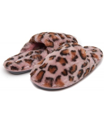 Ladies All Over Plush W/Memory Foam Slippers Pink Print $9.51 Slippers