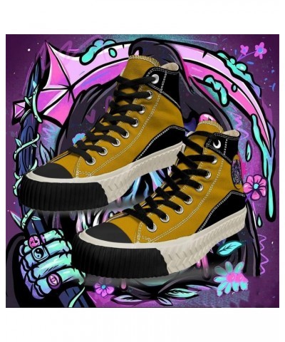 Popular Graffiti (52),orange11 Custom high top lace up Non Slip Shock Absorbing Sneakers Sneakers with Fashionable Patterns $...