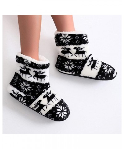 Ladies Autumn Slippers Autumn Winter Warm Outdoor Shoes Christmas Cotton Shoes Women Indoor Household Slippers Black $9.59 Sl...