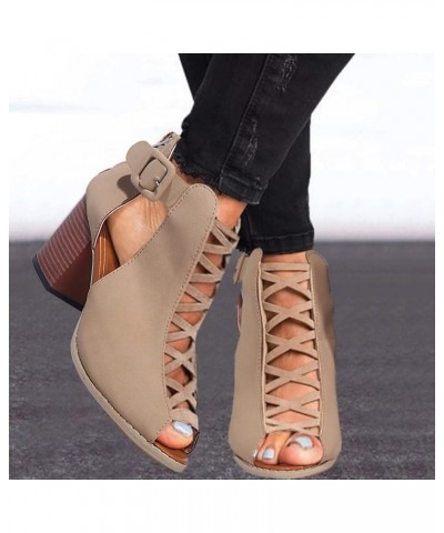 Womens Wedge Sandals, Orthopedic Sandals for Women Sandals Open Toe Wedge Platform Sandal with Back Strap X13-beige $15.45 Sa...