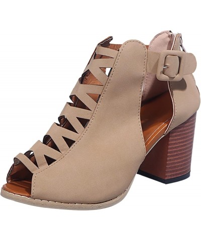 Womens Wedge Sandals, Orthopedic Sandals for Women Sandals Open Toe Wedge Platform Sandal with Back Strap X13-beige $15.45 Sa...