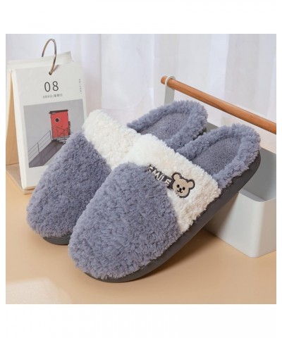 Men Women's Slippers All Day Comfort Ladies Home Cute Baotou Warm Cotton Slippers Elegant Barefoot House Slippers (A-Grey, 10...