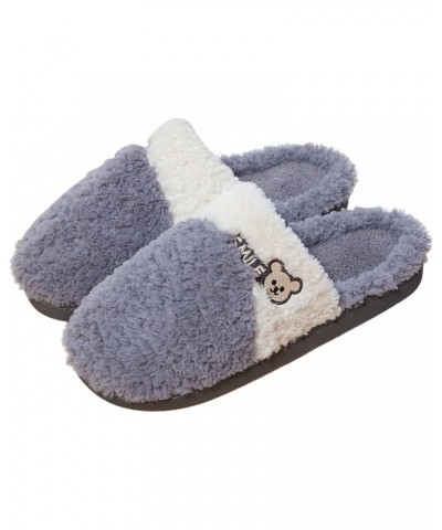 Men Women's Slippers All Day Comfort Ladies Home Cute Baotou Warm Cotton Slippers Elegant Barefoot House Slippers (A-Grey, 10...